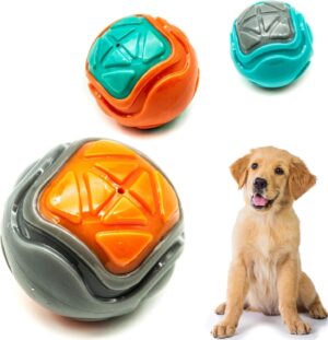 PremiumAV Squeaky Rugby Dog Toy – Durable Bounce & Fetch Ball for Medium & Large Dogs, Interactive Chew Toy for Aggressive Chewers, Outdoor Play & Training
