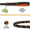 71gKJgm-xwL._SL1500_.jpg ACTIVE PETS Strong Dog Rope Leash with Soft Comfortable Padded Handle and Highly Reflective Threads, Dog Leash for Small Medium and Large Dogs, Puppy Leash for Training Running and Walking (Orange)