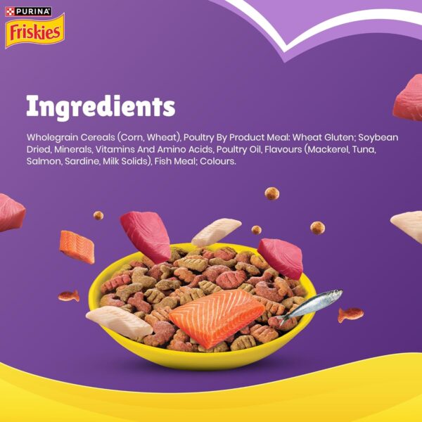 71gT9OcbfDL._SL1500_.jpg Purina Friskies Surfin' Favourites Adult Dry Cat Food, 6kg, Contains Mackerel, Tuna, Salmon & Sardine Flavours
