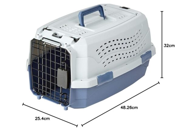 71hO31THijL._SL1500_.jpg AmazonBasics Two Door Top Load Pet Carrier, Small Size |19-inch | Portable Airline Pet Carrier for Cats, Puppies and Kitten | Small