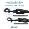 HANK Dog Leash | 3M Reflective Dog Rope | Soft Comfortable Handle | Heavy Duty Belt Hook | (Suitable Up to 10KG - Small Breed) - 5 Feet Long (S - Black)