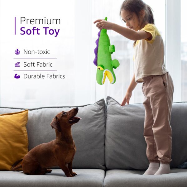 71ha2C-2XVL._SL1500_.jpg amazon basics Premium Pet Plush Toy Crocodile | for Dogs & Cats | Soft Durable Fabric | Soft Toy for All Pets