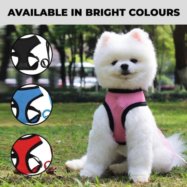 71hmFnN8xdL._SL1080_.jpg Urbane Home Reflective Dog Harness With Adjustable Leash|Breathable Polyester Mesh Fabric With Top carry Handle|Small Size|HAT-818|Comfortable No-Pull Grip|Quick Release Buckles|Stylish Design|Blue