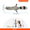 BarkButler x Fofos Skinneez Stuffing Free Raccoon - Soft & Squeaky Toys for Dogs, Dog Toys for Large Dogs (5-30kgs) - Grey