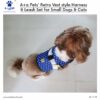 71iQEDS8zuL._SL1500_.jpg A+a Pets' Retro Vest Harness & Leash Set | No Pull, No Escape, Breathable, Cute Combo for Puppies, Small Dogs, Cats (Polka Blue, M)