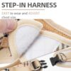 PUPTECK Adjustable Pet Harness Collar and Leash Set Step in for Small Dogs Puppy and Cats Outdoor Training and Running, Soft Mesh Padded Reflective Vest Harness,XXS,Beige