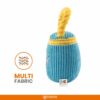 BarkButler x FOFOS Garden Watering Can Plush - Soft & Squeaky Toys for Dogs, Dog Toys for Medium Dogs (0-20kgs) - Blue & Yellow
