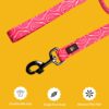 Bark Basket 'Puppy Blush' Dog Leash for Large Dogs | Durable, Lightweight & Strong Charming Baby Pink Print Dog Leash with Comfortable Handle | Leash Size: Large, (4ft Long, 1 Inches Wide)