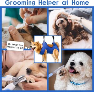CBEX Pet Dog Grooming Hammock Harness for Cats & Dogs, Dog Sling for Grooming, Dog Hammock Restraint Bag with Nail Clippers/Trimmer, Nail File, Pet Comb,Ear/Eye Care