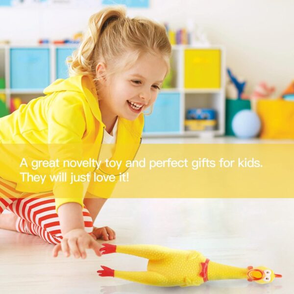 71k3pziSRcL._SL1500_.jpg PSK PET MART Squeaky Yellow Chicken Rubber, Chicken Large Hen Toy for Playing Kids and Pets (Pack of 1)