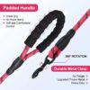 Petology Dog Leash 4FT Long, 1cm Thick Reflective Heavy Duty Rope with Anti-Slip Padded Handle for Small Dogs