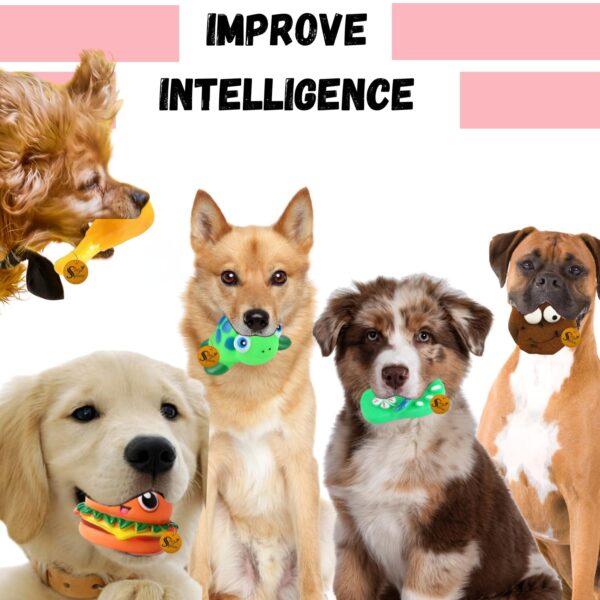 71kNUIualUL._SL1500_.jpg Sage Square Premium Squeaky Toy Set of 5 for Dogs - Durable, Chewable, Rubber Toys, Multiple Fun Shapes & Colors for Interactive Play, Teething Relief, Keeps Entertained, Happy (Combo No. 7)