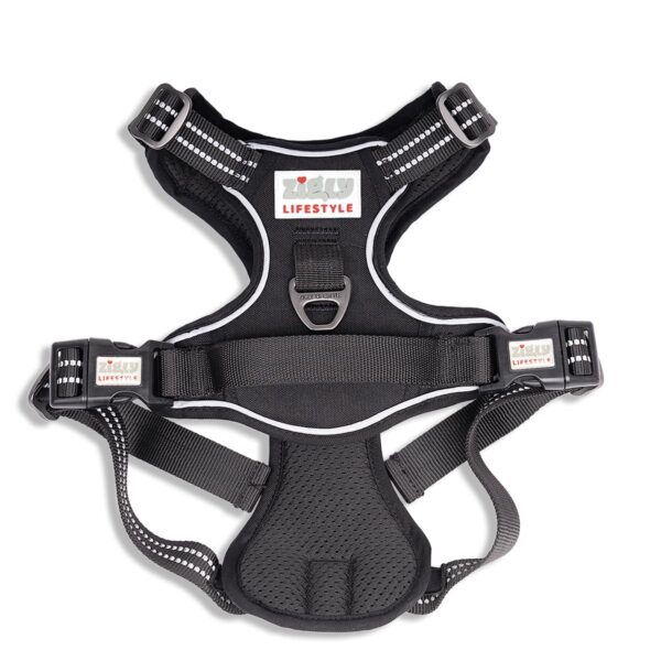 Zigly Lifestyle Shadow Guard Adjustable Dog Body Harness-Small - Black | Padded No-Pull Harness for Small Dogs & Puppies | Comfortable & Secure Dog Harness Daily Walks