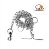PSK PET MART Dog Chain Silver Grind No.10 Heavy Weight Dogs Leash Heavy Duty Dog Chain with Heavy Hook (L - 60 Inch) for Large Dogs