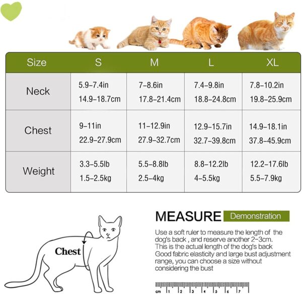 KUTKUT Cat Harness and Leash Set for Walking - Soft Mesh Adjustable Vest With Reflective Strap, Comfort Fit for Pet Kitten Puppy (Size: M, Chest: 28cm - 32cm)