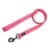 Bark Basket 'Puppy Blush' Dog Leash for Large Dogs | Durable, Lightweight & Strong Charming Baby Pink Print Dog Leash with Comfortable Handle | Leash Size: Large, (4ft Long, 1 Inches Wide)