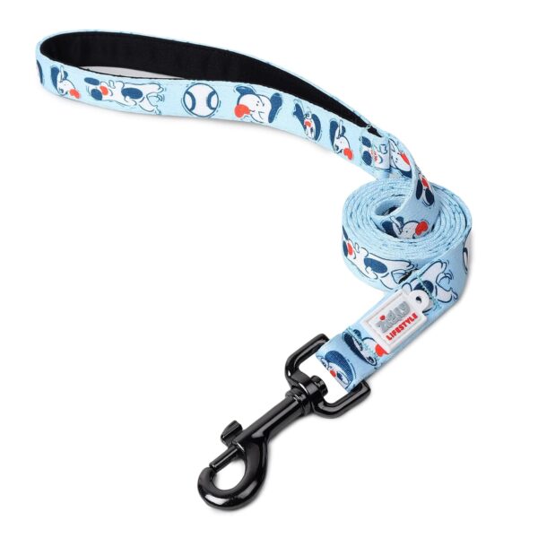 Zigly Lifestyle Doodle Dog Leash-Blue | Durable Long Leash for Dogs | Comfortable Grip, Stylish Printed Ltraining Leash for Daily Walks