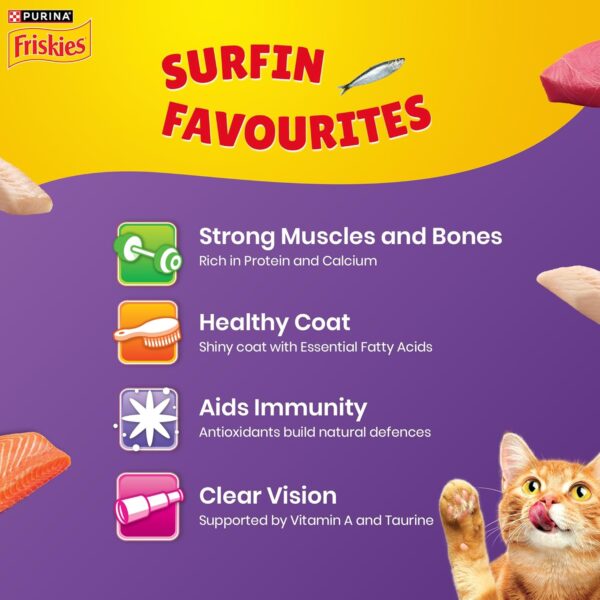 71lmvPU-rhL._SL1500_.jpg Purina Friskies Surfin' Favourites Adult Dry Cat Food, 6kg, Contains Mackerel, Tuna, Salmon & Sardine Flavours