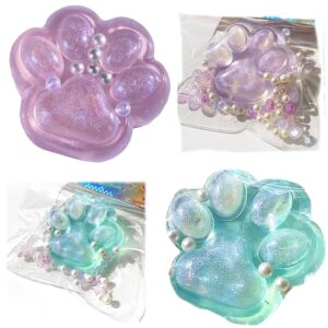 2PCS Squishy Toy, Taba Squishy, Fufu Squishy Taba Squishy Cat 2PCS Squishy Toy, Taba Squishy, Fufu Squishy Taba Squishy Cat Paw Taba Squishy Making kit Fufu Squishy cat paw Stress Relief for Boys Girls Birthday Party Supplies
