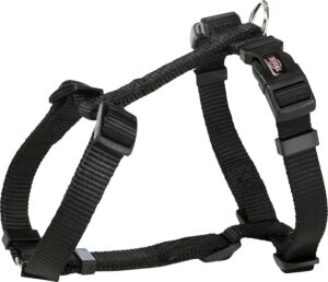 TRIXIE Premium Dog H-Harness M-L 52-75Cm/20Mm Black, Large TRIXIE Premium Dog H-Harness M-L 52-75Cm/20Mm Black, Large