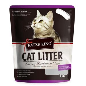 Foodie Puppies Katze King Exclusive Scoopable Cat Litter - 7Kg/10L,with Lavender Fragrance | Clean Non-Dust Clumping Type Exclusive Scoopable with Odour Control