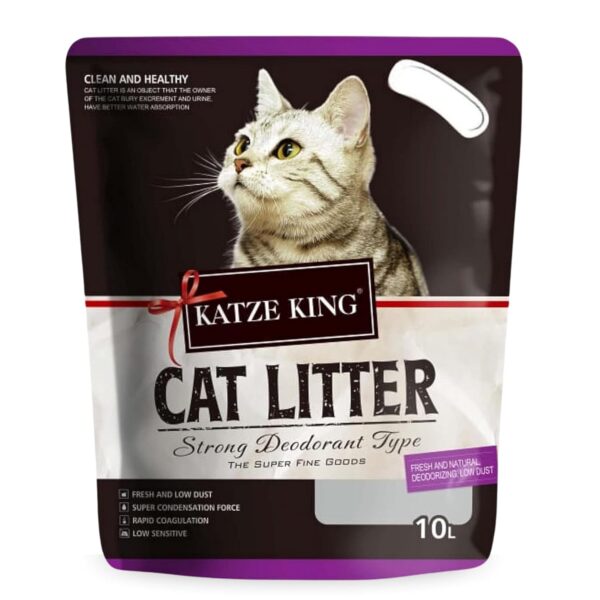 Foodie Puppies Katze King Exclusive Scoopable Cat Litter - 7Kg/10L,with Lavender Fragrance | Clean Non-Dust Clumping Type Exclusive Scoopable with Odour Control