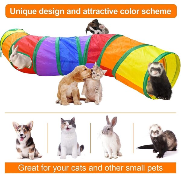 Foodie Puppies Cat Toys Cat Tunnel Pet Tube Collapsible Play Toy Indoor Outdoor Kitty Puppy for Puzzle Exercising Hiding Training Toy | Cats, Kittens, Rabbits, Guinea Pigs & Puppies (Slither Tunnel)