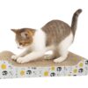 Durable Cat Scratching Board Reversible Corrugated Cardboard Scratcher Pad for Cats Protects Furniture Includes Catnip S Shape Twin Design Durable Eco-Friendly for Kittens & Cats Pack 1 (1.0)