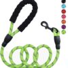 Petology Dog Leash 4FT Long, 1cm Thick Reflective Heavy Duty Rope with Anti-Slip Padded Handle for Small Dogs