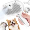 Pet Steam Brush for Dogs & Cats | Self-Cleaning Grooming Pet Steam Brush for Dogs & Cats | Self-Cleaning Grooming Comb with Water Spray, Anti-Static, Massage Bristles | Portable Pet Hair Remover for Long & Short Fur (Multicolor)