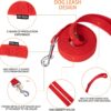 Dog Collar Belt and Leash Set for Large Dogs, Dog Stylish Nylon Leash Belts with Bell - Labrador, Golden Retriever, Pitbull, German Shepherd, Husky, Doberman (Large, Red)
