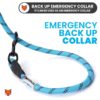 71nfZYBllBL._SL1500_.jpg Wooflix Heavy Duty Nylon Dog Leash | Anti Slip Padded Handle Long Dog Leash | Highly Reflective Leash for Dogs | Dog Rope for Medium & Large Dogs | Dog Training Leash | (Blue, 5 Feet Long)