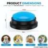 Foodie Puppies Interactive Dog Toys, Pet Voice Recording Button Training Talking Button/Buzzer Toy for Communication - (Blue) Easy to Use Talking, 30Sec Record & Playback, [Without Battery]