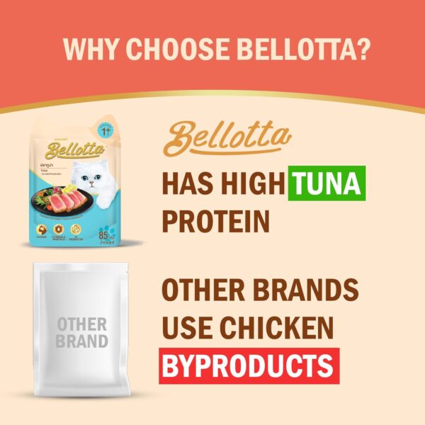 Bellotta Premium Wet Food for Cats and Kittens, Tuna, 85 g (Pack of 24)