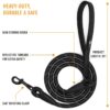 Active Pets Heavy Duty Nylon Dog Leash | 3M Highly Reflective Dog Rope Leash | Soft Padded Handly Dog Belt for Medium Large Dogs Walking Running Leash (Black)