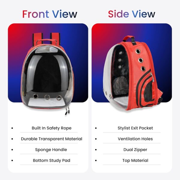 71odIVFhkuL._SL1500_.jpg Buraq Astronaut Lite Pet Carrier Backpack, Designed with Breathable Space, Ventilated Cat Bag, Comfortable Cat Carrier for Outdoor Use