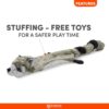 BarkButler x Fofos Skinneez Stuffing Free Raccoon - Soft & Squeaky Toys for Dogs, Dog Toys for Large Dogs (5-30kgs) - Grey