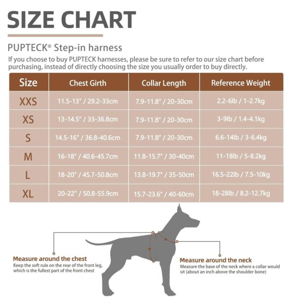 Pupteck Adjustable No-Pull Dog Harness, Collar and Leash Set for Small Medium Dogs, Puppies and Cats, Soft Mesh Padded Reflective Chest Strap for Walking and Training (Black, S (Chest 14.5"–16"))