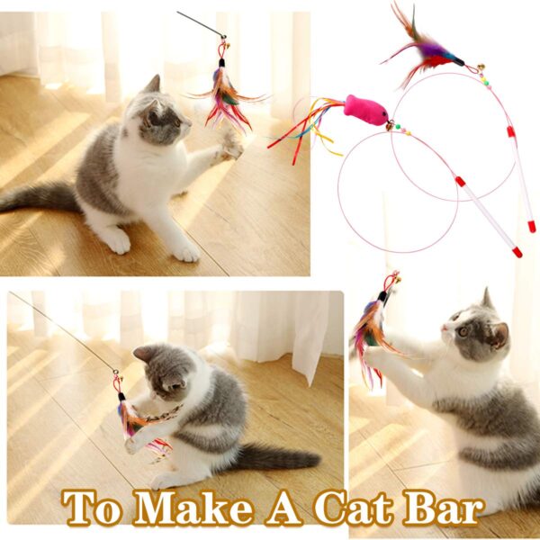 71qEyeiyvBL._SL1200_.jpg Pack of 13 Cat Toys, Plush Spring Mouse Colored Ball Toys for Kittens (Random Color)