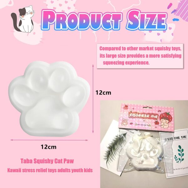 RAMONI Big Squishy Toy, Kawaii Fufu Squishy, Taba Squishies Cat Paw Fidget Stress Relief Toys Adults & Kids Stress Squishies Ball Mochi Big Anxiety Relief Toys for Party Favors, 12 CM