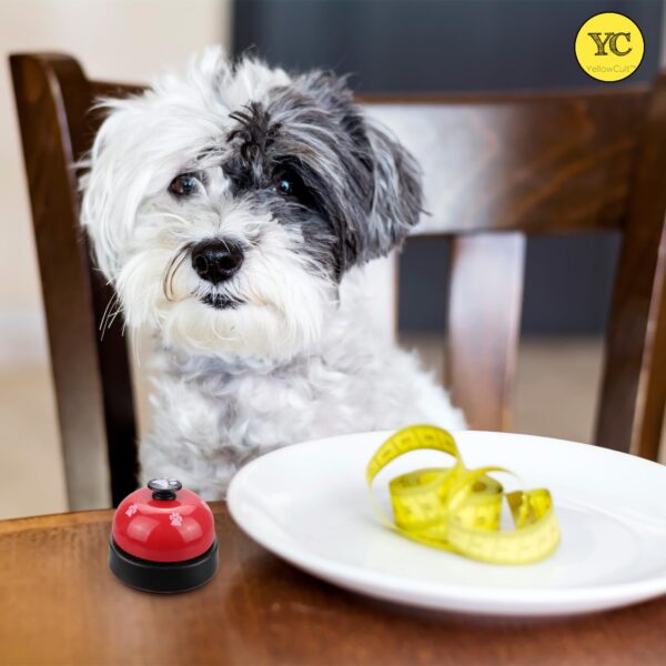 YellowCult Dog Doorbell for Potty Training with Loud Ring, Pet Training Bell for Dogs to Ring to Go Outside, Non-Slip Puppy Bell for Door with Cute Paw Print | Dog Training Bell Communication Tool