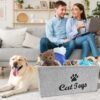 71rKRRllQBL._SL1500_.jpg Toy Storage Basket, Toy Baskets for Storage, Large Folding Cat Toy Box Felt Pet Basket Felt Pet Toys Bin Perfect for Organizing Blankets and Food