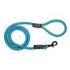 x Indian Hound 15mm Heavy Duty Nylon Rope Dog Cord Leash with Strong Hook for Walking, Running, Training of Small Medium Large Dogs (5ft Long, L, Peacock Blue)