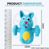 Foodie Puppies Natural Latex Rubber Squeaky (Blue Doggy) Dog Toy | Small to Medium Dogs & Puppy | Durable, Animal Design, Fetch & Chew Safe Play Toy | Reduce Separation Anxiety