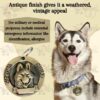 Western Era Siberian Husky Bronze Tag with Dog Face Engraved – Durable Metal Pet ID Tag, Stylish, Sturdy, Long-Lasting, Scratch-Resistant, Lightweight, Attach to Dog Collar for Added Style & Security