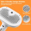 71sPO2NiBIL._SL1500_.jpg Pet Steam Brush for Dogs & Cats | Self-Cleaning Grooming Comb with Water Spray, Anti-Static, Massage Bristles | Portable Pet Hair Remover for Long & Short Fur (Multicolor)