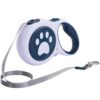 Retractable Dog Leash | 5M Heavy Duty Dog Leash for Small & Medium Size Dogs Upto 20 Kg| Strong Nylon Tape, Anti-Slip Handle, 360° Tangle-Free, One-Click Brake & Pause | (Upto 20 kg Dog, Blue)