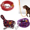Sage Square Strong Dog Rope Leash | Durable Heavy Duty Comfortable Nylon Leash | Walking Leads with Strong Hook | for Large Dogs | Pack of 1 (Color May Vary) (18 MM)