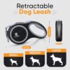 71sTnmf6PkL._SL1500_.jpg Retractable Dog Leash - 16 Feet Quick-Lock Nylon Tape Dog Chain - 360° Tangle-Free, Anti-Slip Cat & Dog Rope - Small, Medium, Large (Up to 110Lbs/50Kg), Black, 5M