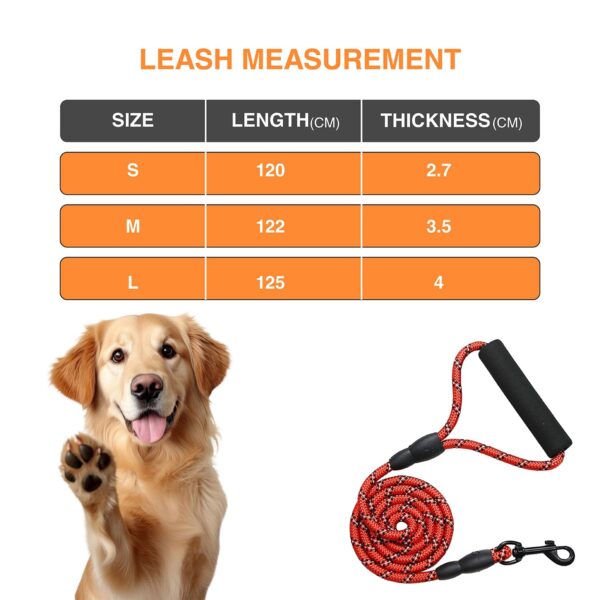 Reflective Adjustable Pet Leash for Dogs| Durable and Comfortable| Strong Nylon with Padded Handle| Straps Dogs Perfect for Harness and Neck Collar Belts ((D-Shape) 1/5 inch x 4 feet, Red)
